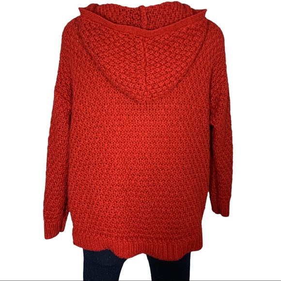 HARLOW Red  Oversized Suéter 3/4 Sleeves  Size M - Picture 2 of 9